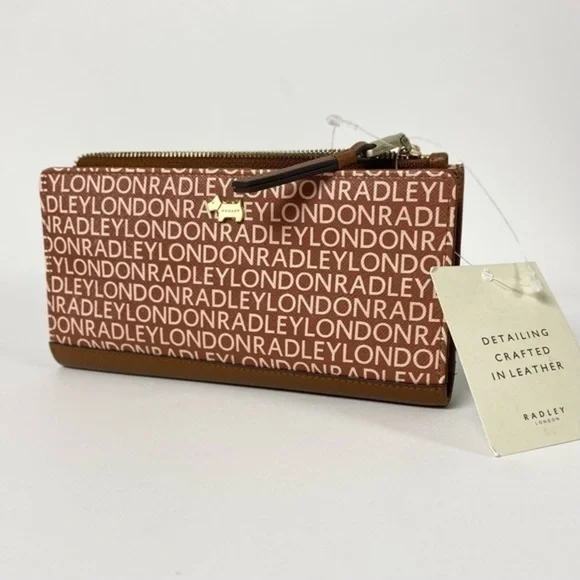 Radley London Bifold Leather Wallet Signature Lettering Print in Brown - Picture 7 of 8